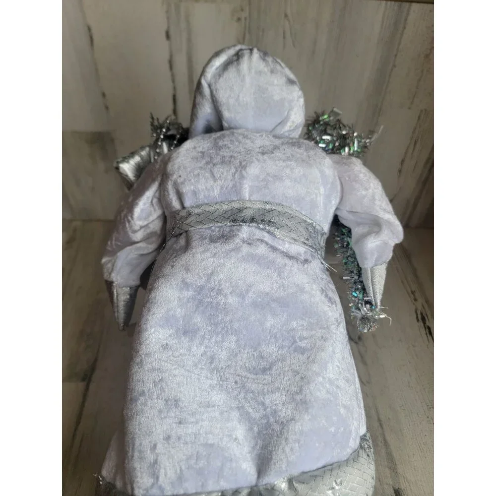 Marshall Fields vintage Santa father xmas silver Xmas Claus figure present tinse